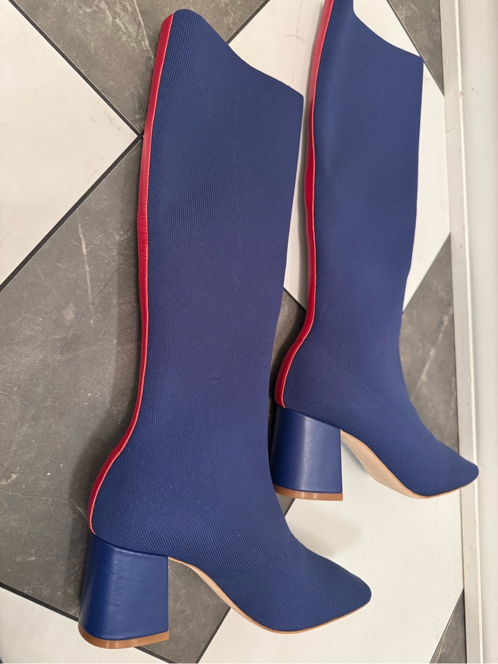 Charlotte Stone Circe Women's Boots navy with red stripe new in box